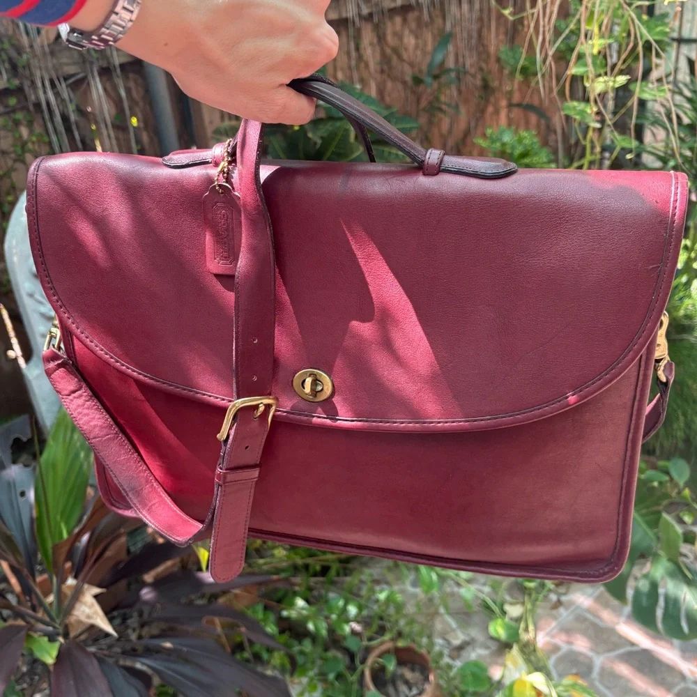 🍷Vintage Coach - Lexington briefcase in Burgundy - 5265 - USA made